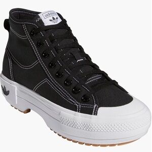 adidas $100 Nizza Sneaker hi top Black / white 9.5